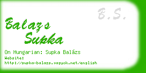 balazs supka business card